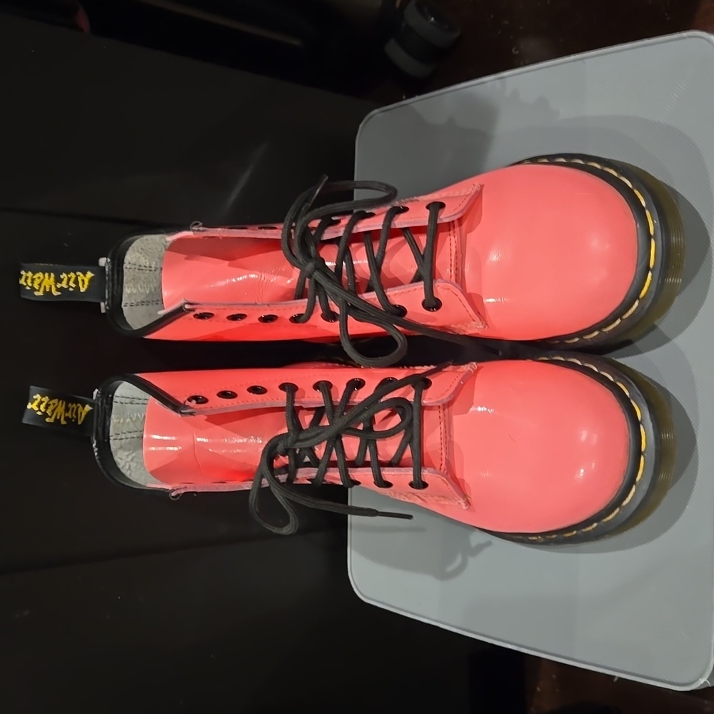 Doc Martens Boots- rare color! Melon pink